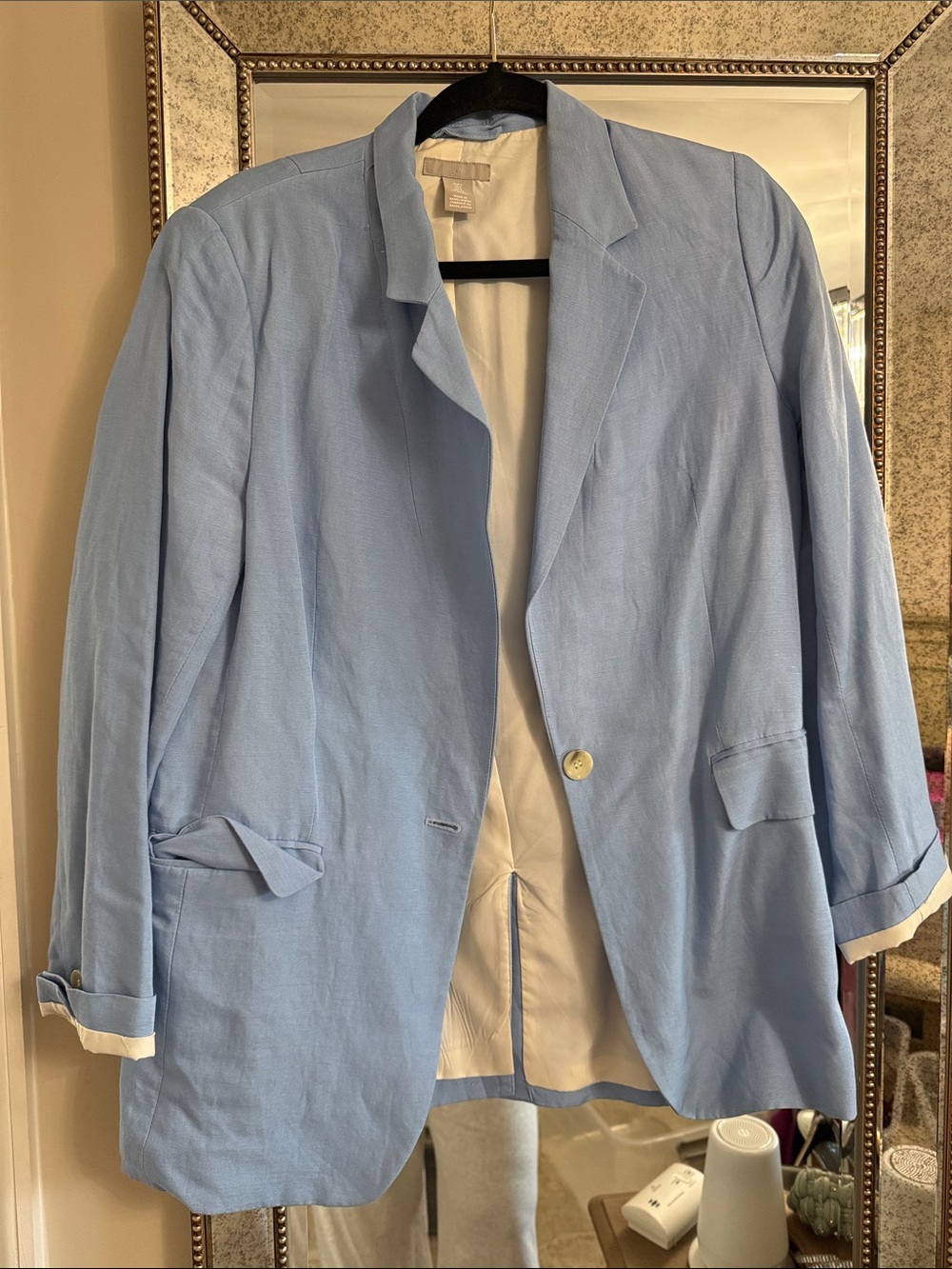 H&M Light Blue Women's Tailored Blazer - Single Button